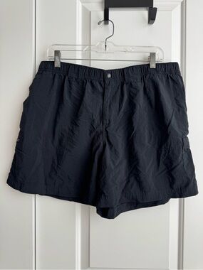Columbia Black Nylon Sandy River Cargo Shorts XL